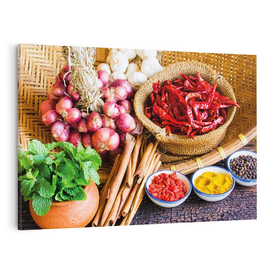 Obraz na płótnie 120x80 - Pełnia azjatyckich smaków - przyprawy, azja
