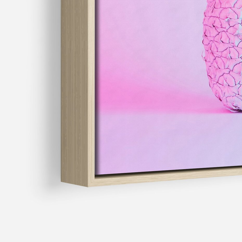 Obraz w ramie 80x120 - Ananas Abstrakcja - ananas, abstrakcja - rama drewno
