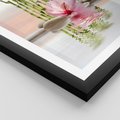 Plakat w ramie 30x40 - Harmonia i relaks - spa, bambus - rama czarna