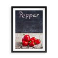 Plakat w ramie 50x70 - Eksploracja smaków - papryka, kuchnia - rama czarna