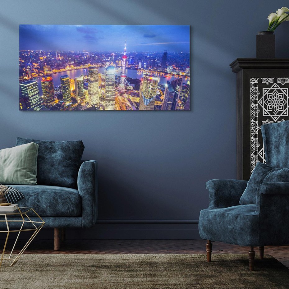 Obraz na płótnie 120x60 - Shanghai: Mocnowieżowce Azji - Shanghai, Chiny