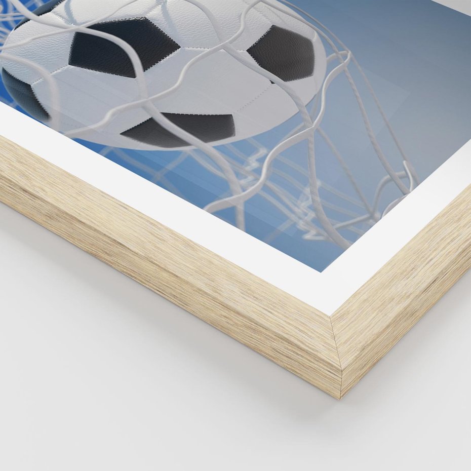 Plakat w ramie 30x40 - Pasja na Plaży - piłka, siatka - rama drewno