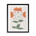Plakat w ramie 50x70 - Migocące Kształty Kwiatów - kwiaty polne, plakat - rama czarna