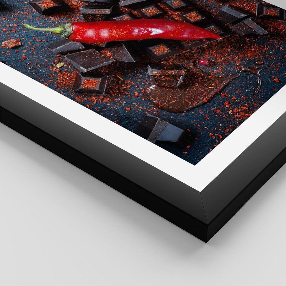 Plakat w ramie 50x70 - Papryka w Restauracji - restauracja, papryka - rama czarna