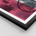 Plakat w ramie 40x50 - Formy w Różu i Granacie - abstrakcja, różne formy - rama czarna
