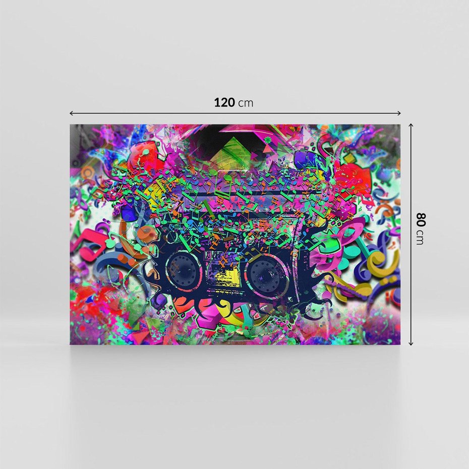 Obraz na płótnie 120x80 - Harmonia Muzyki - grafika, muzyka