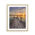Plakat w ramie 40x50 - Zachód Słońca na Pomostcie - zachód, słońca - rama drewno