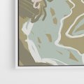 Obraz w ramie 80x120 - Wizja Przestrzeni - pastelowy krajobraz, nowoczesny plakat - rama biała