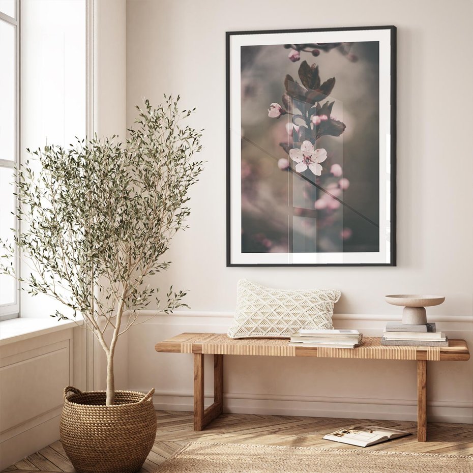 Plakat bez ramy 21x30 - Przemijający Urok - kwitnąca, wiśnia