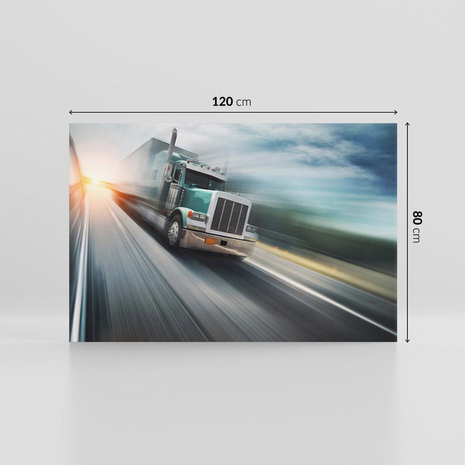 Obraz na płótnie 120x80 - Przez prerię ciężarówką - ciężarówka, USA