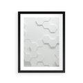 Plakat w ramie 30x40 - Przestrzenne Zabawy - geometryczne, 3D - rama czarna