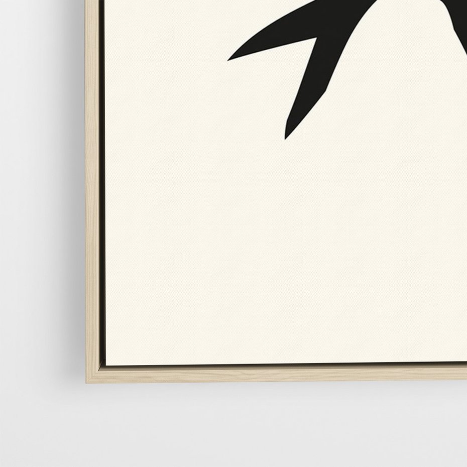 Obraz w ramie 70x100 - Kreatywne Echa - jaskółki, minimalizm - rama drewno