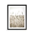 Plakat w ramie 30x40 - Nostalgiczny Pejzaż - suche trawy, pole - rama czarna