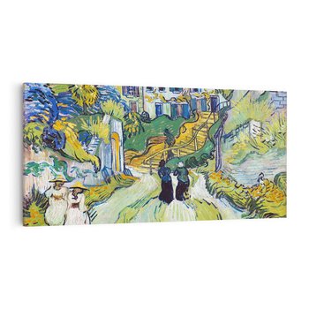 Obraz na płótnie 120x60 - "Schody w Auvers" (1890) Vincent van Gogh - Reprodukcja - reprodukcja, obraz na płótnie