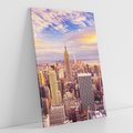 Obraz na płótnie 50x70 - Amerykański duch: Miasto na horyzoncie - USA, Ameryka