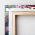 Obraz na płótnie 60x60 - Subtelne Zielone - pastelowe zielone liście, róż