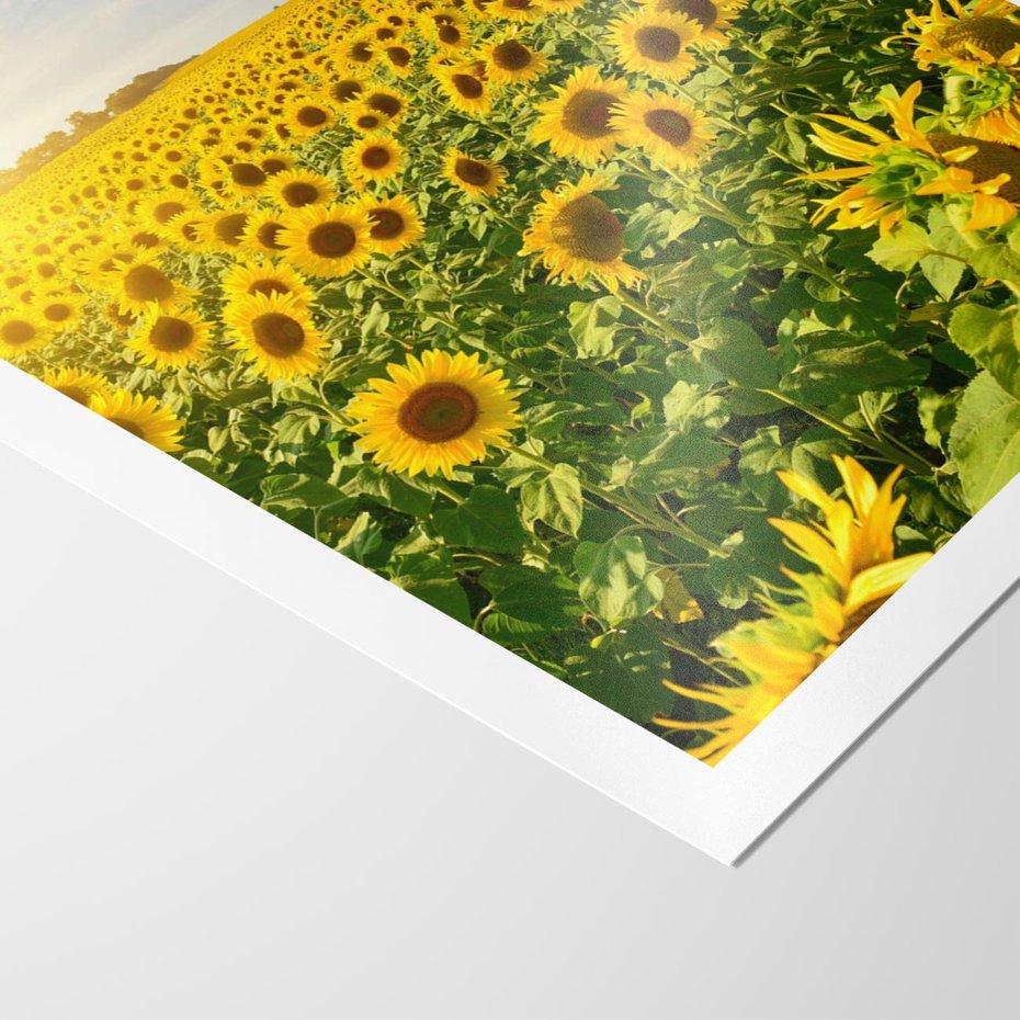 Plakat bez ramy 50x70 - Idylla na łące słoneczników - łąka, słoneczniki