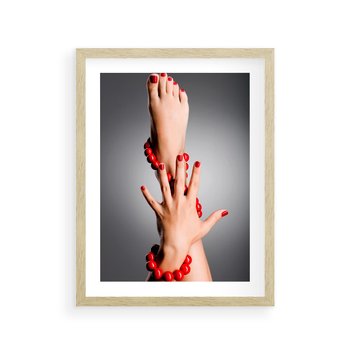 Plakat w ramie 30x40 - Manicure i Pedicure - Piękno Paznokci - manicure, pedicure - rama drewno