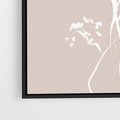 Obraz w ramie 70x100 - Harmonijne Mini Boho - minimalistyczny delikatny obraz, beżowe odcienie - rama czarna