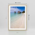 Plakat w ramie 50x70 - Rajski klimat plaży tropikalnej - plaża, tropiki - rama drewno