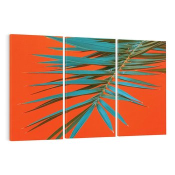 Obraz na płótnie 120x80 - Egzotyczny Urok - liście, palma