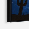 Obraz w ramie 70x100 - Nocne Tajemnice Pustyni - gwieździsta noc, granatowe niebo - rama czarna