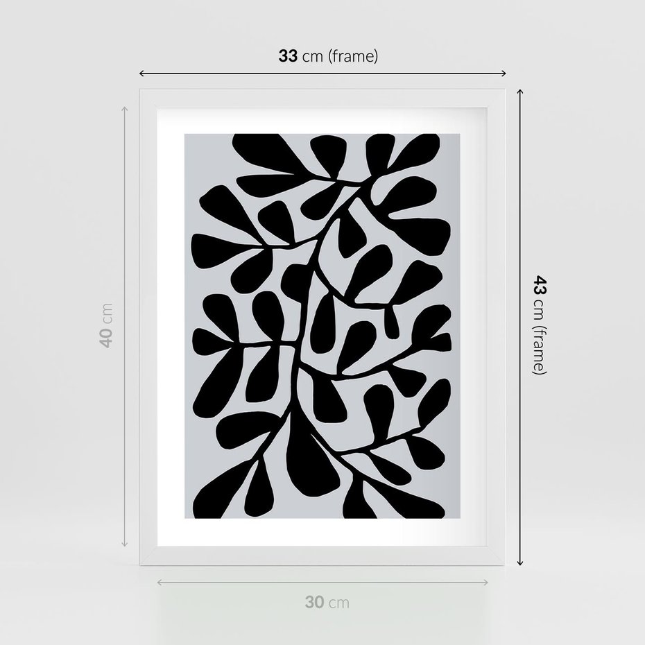 Plakat w ramie 30x40 - Echa Wyobraźni - matisse, sztuka nowoczesna - rama biała