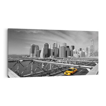 Obraz na płótnie 120x60 - Podróż taksówką przez Nowy Jork - TAXI, miasto