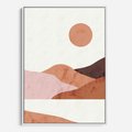 Obraz w ramie 50x70 - Górskie Wzory - nowoczesna sztuka, góry - rama biała
