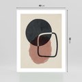 Plakat bez ramy 40x50 - Abstrakcyjna Harmonia - abstrakcyjne nieregularne kształty, minimalistyczny plakat