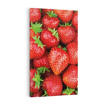 Obraz na płótnie 80x120 - Słodkie kuszenie - truskawki, owoce