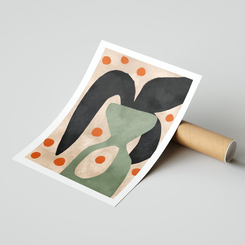 Plakat bez ramy 50x70 - Impresje Boho - abstrakcyjny obraz, plakat