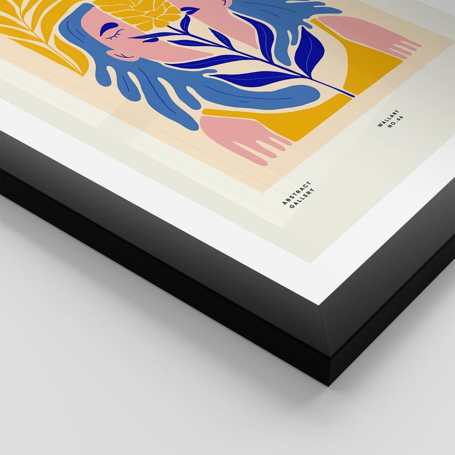 Plakat w ramie 50x70 - Roztopione Granice - nowoczesna sztuka, abstrakcja - rama czarna