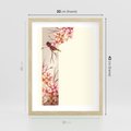Plakat w ramie 30x40 - Rozkwitające Marzenia - japońska sztuka, ptak - rama drewno
