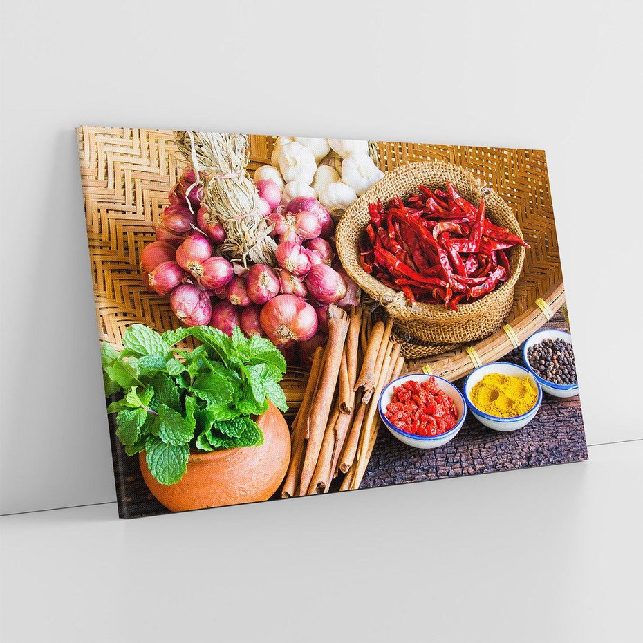 Obraz na płótnie 120x80 - Pełnia azjatyckich smaków - przyprawy, azja