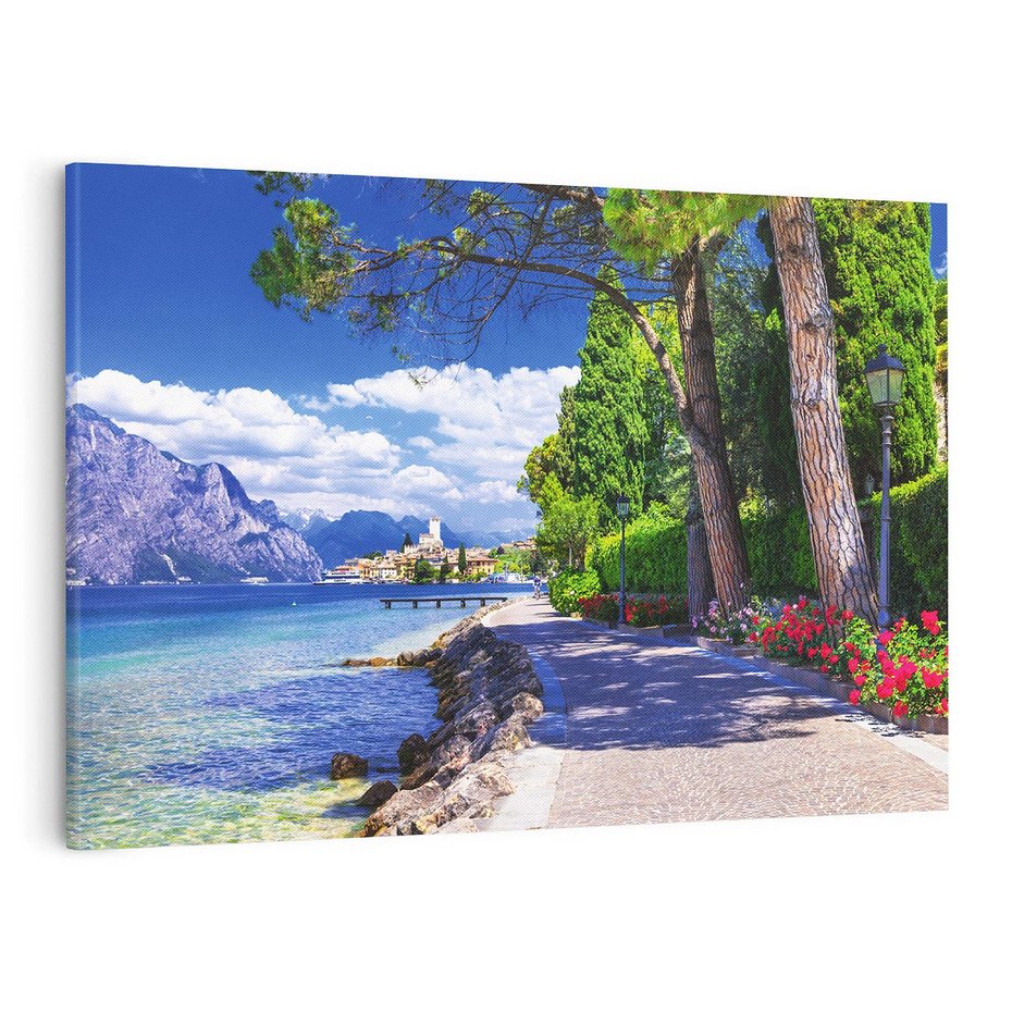 Obraz na płótnie 120x80 - Górskie Jezioro - góry, jezioro