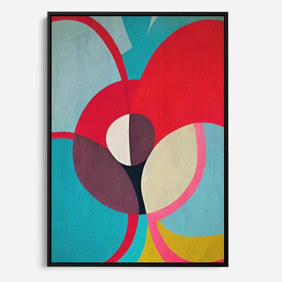 Obraz w ramie 50x70 - Kolorowe Odsłony Inspiracji - abstrakcyjny obraz, olejny - rama czarna