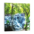 Obraz na płótnie 70x70 - Meksykański wodospad w lesie - wodospad, las