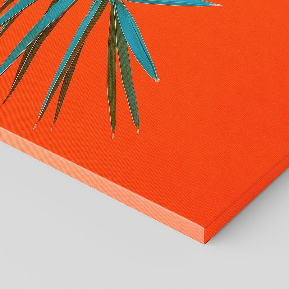 Obraz na płótnie 80x120 - Egzotyczny Urok - liście, palma