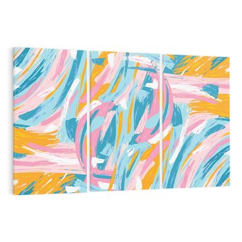 Obraz na płótnie 120x80 - Refleksje w krainie abstrakcji - abstrakcja, energiczne pociągnięcia pędzla