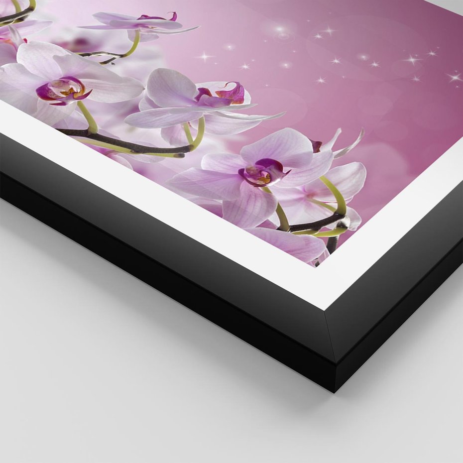 Plakat w ramie 50x70 - Relaksujące Piękno - kwiaty, orchidea - rama czarna