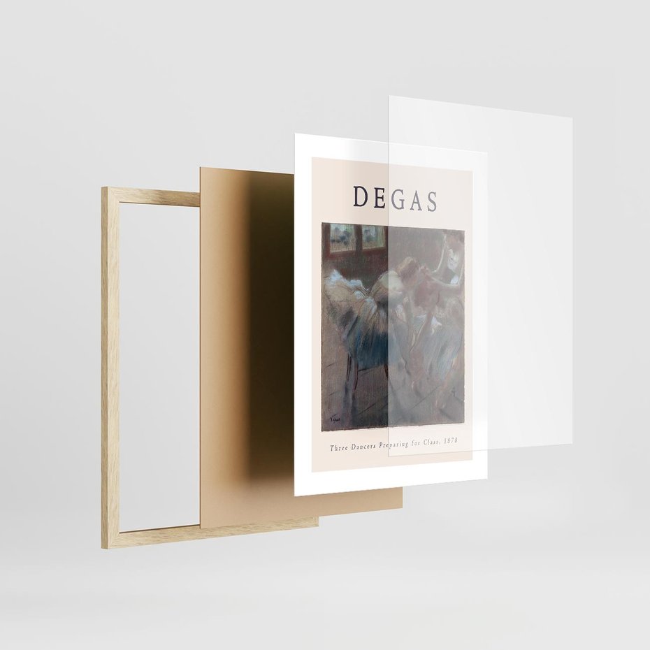 Plakat w ramie 30x40 - Elegancja Baletu na Plakacie - reprodukcja, degas - rama drewno