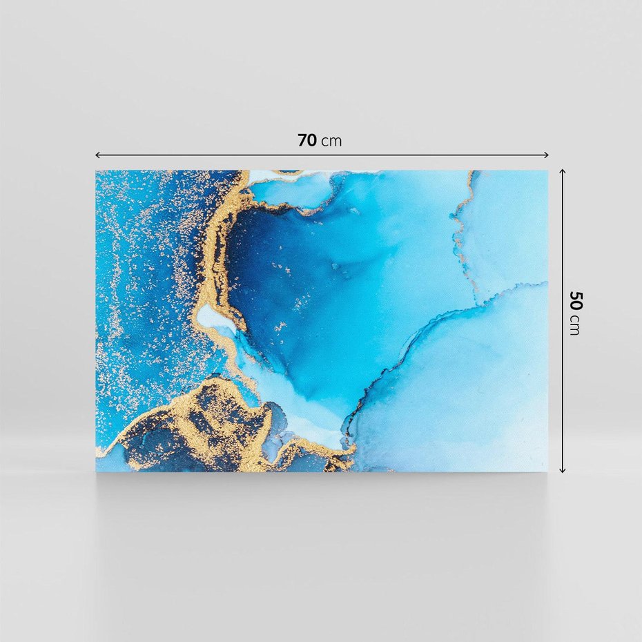 Obraz na płótnie 70x50 - Elegancja i Wyrafinowanie - marmur, złoto