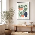 Plakat bez ramy 40x50 - Abstrakcyjne Roślinne Formy - nowoczesna grafika, rośliny