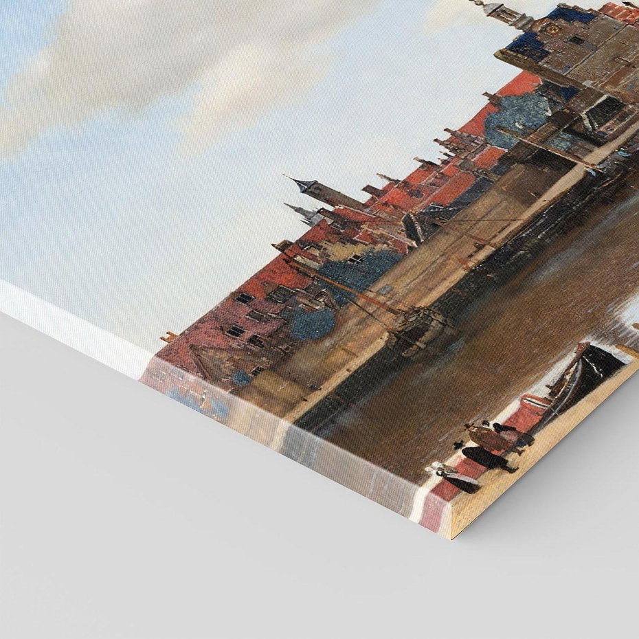 Obraz na płótnie 120x80 - "View of Delft" Johann Vermeer (1660–1661) - Reprodukcja - reprodukcja, obraz na płótnie