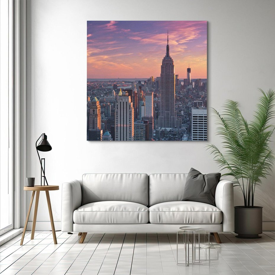 Obraz na płótnie 80x80 - Nowy Jork - Błyskawice Manhattanu - Nowy Jork, Manhattan