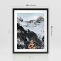 Plakat w ramie 40x50 - Górski Raj - góry, śnieg - rama czarna