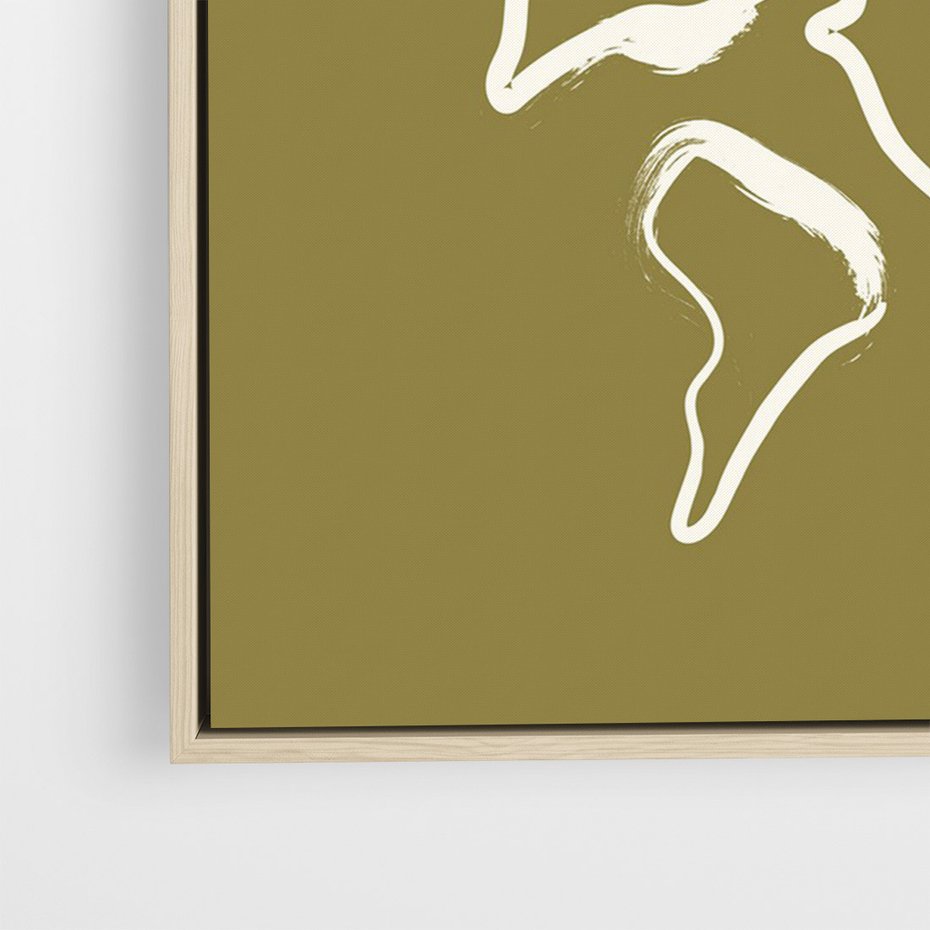 Obraz w ramie 80x120 - Przenikające Barwy - abstrakcyjna roślina, kwiaty - rama drewno