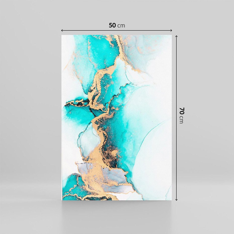 Obraz na płótnie 50x70 - Elegancja i Subtelność - marmur, złoto