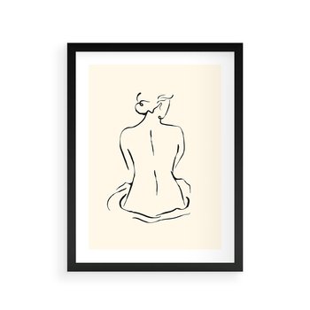 Plakat w ramie 30x40 - Migotliwa Symfonia - kobieta akt, minimalizm - rama czarna